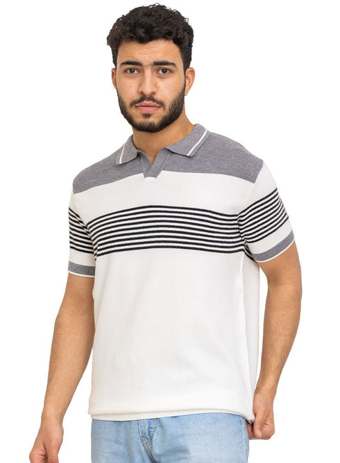 White Design 7510Knit Polo Neck S - T-Shirt - Khotwh